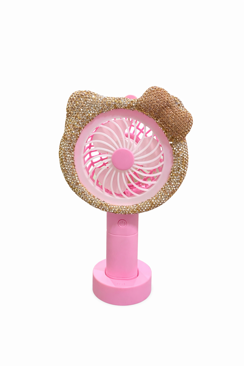 Bling Bling!! Mini Portable Pink Crystal Fan Kitty available in 2 colors