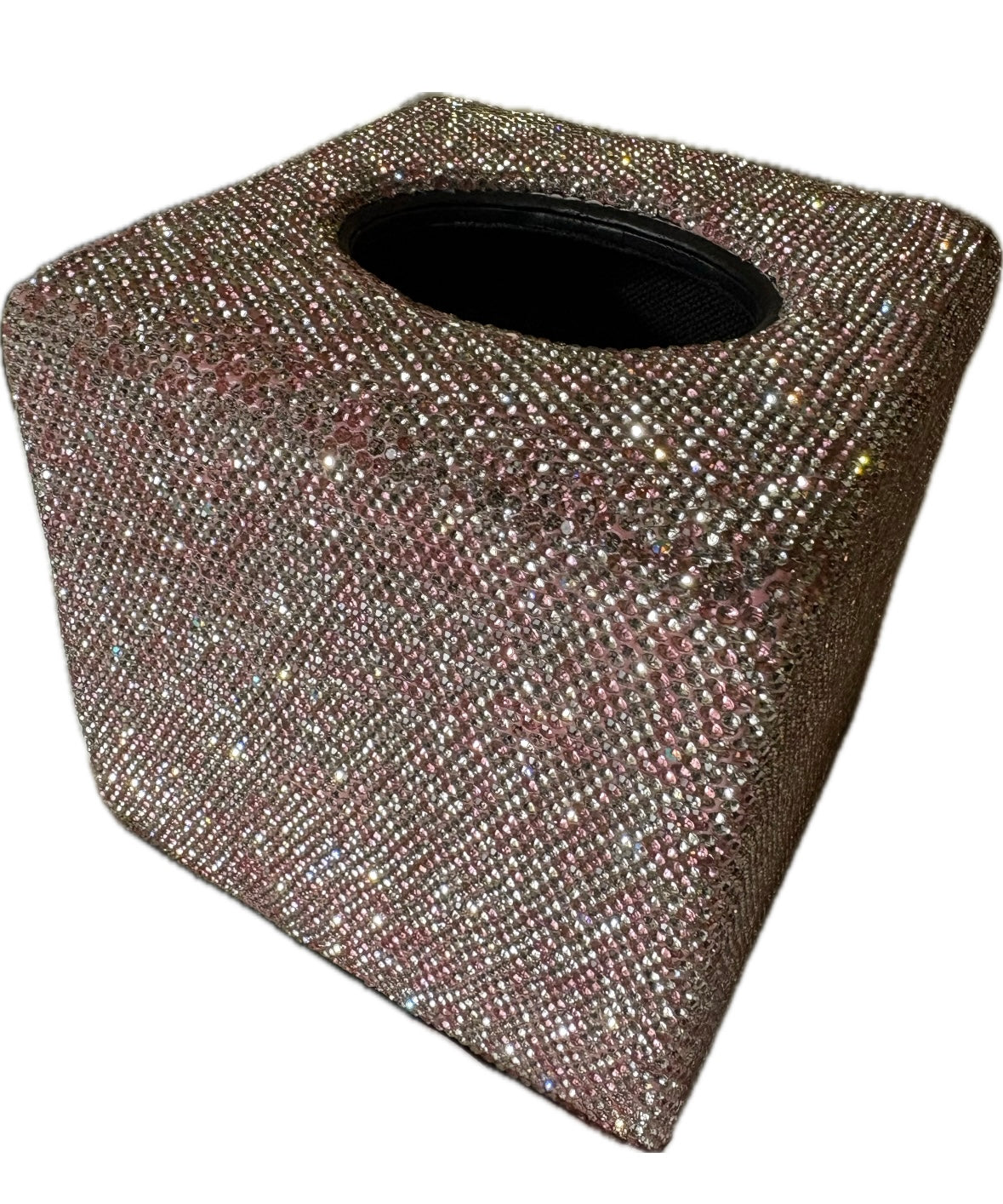 Bling Bling! Pink Iridescent Square Tissue Box