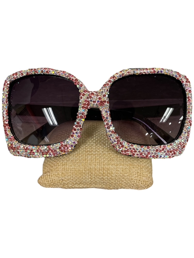 Bling Bling!! Rhinestone Large Frame Sunglasses