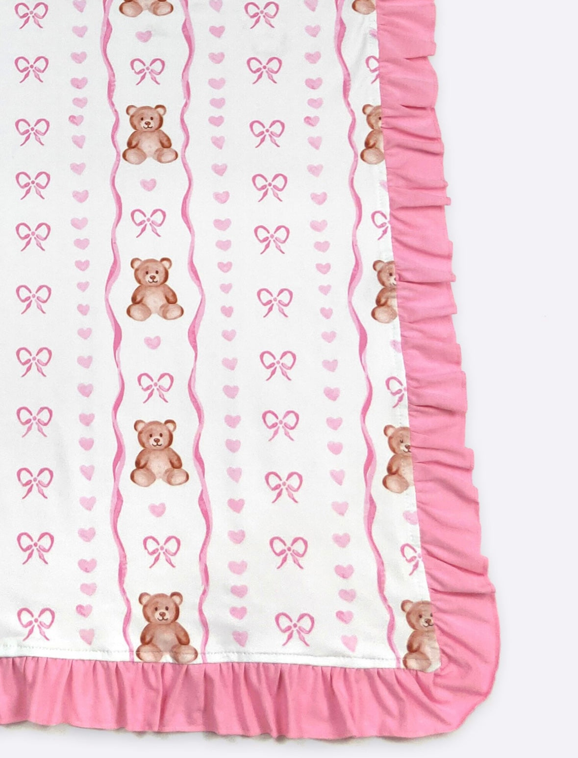 Baby Blanket - Teddy Bear Bow