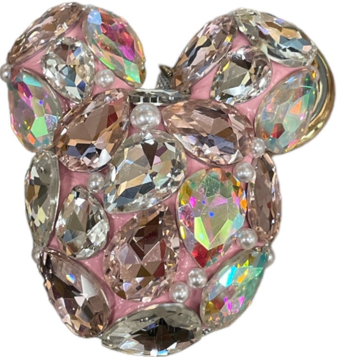 Bling Bling!! Large Rhinestone “Mickey” keychain/ bag charm available in 2 colors