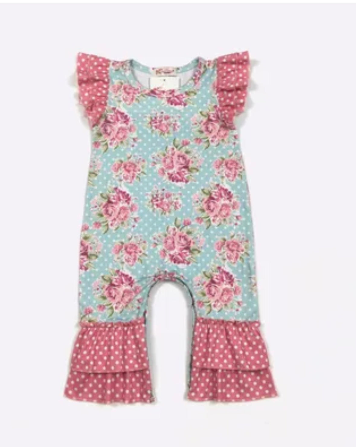 Clothing for Baby Girl - Polka Dot Blossom Baby Romper