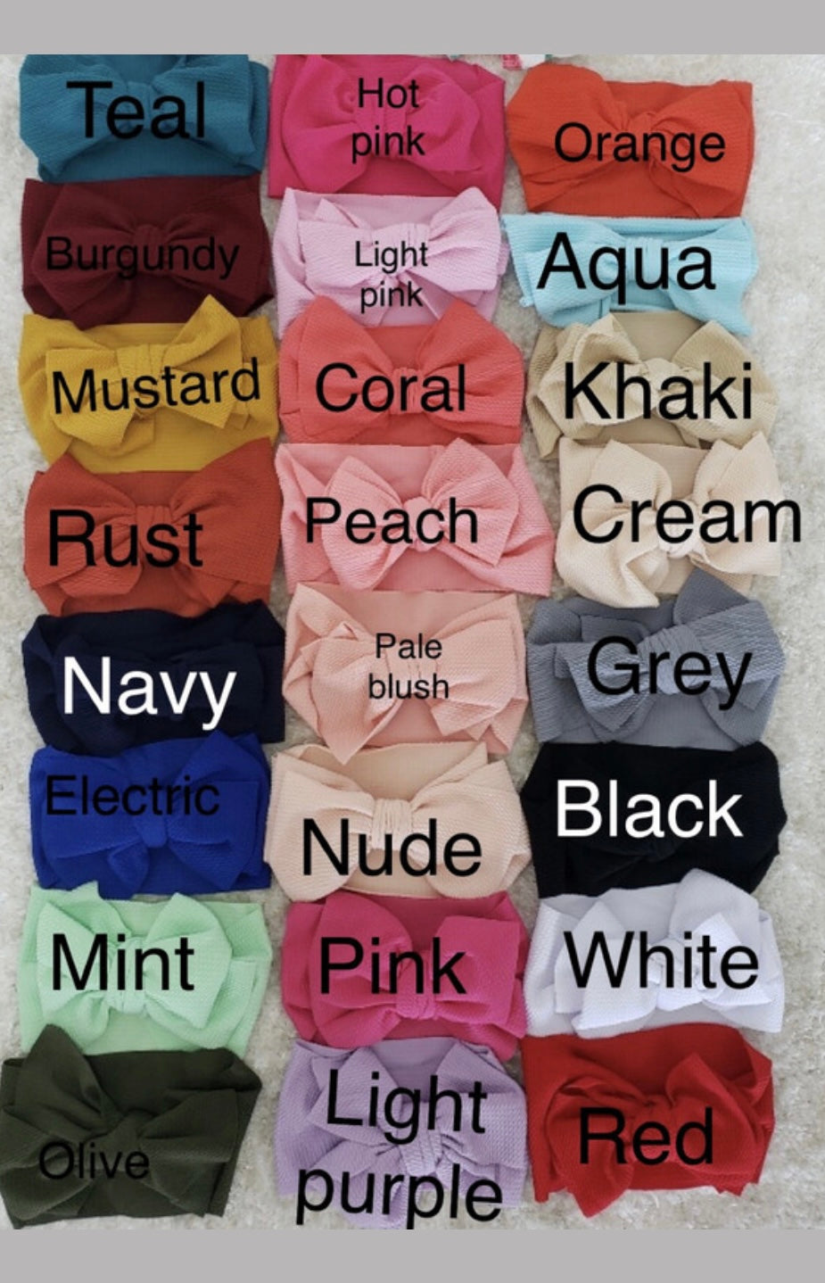 Hair Accessories - Waffle Head Wraps / Nylon Knot Headbands for girls in multiple colors