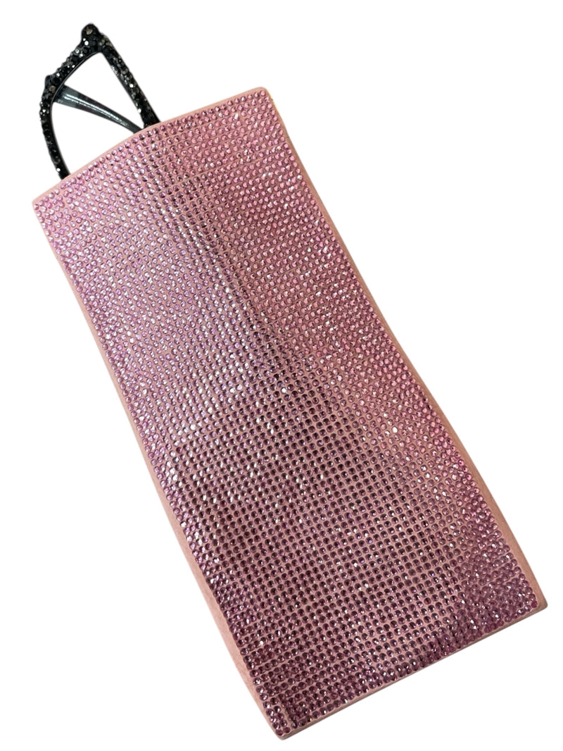 Bling Bling!! Solid Bling Pink Eyeglasses Case