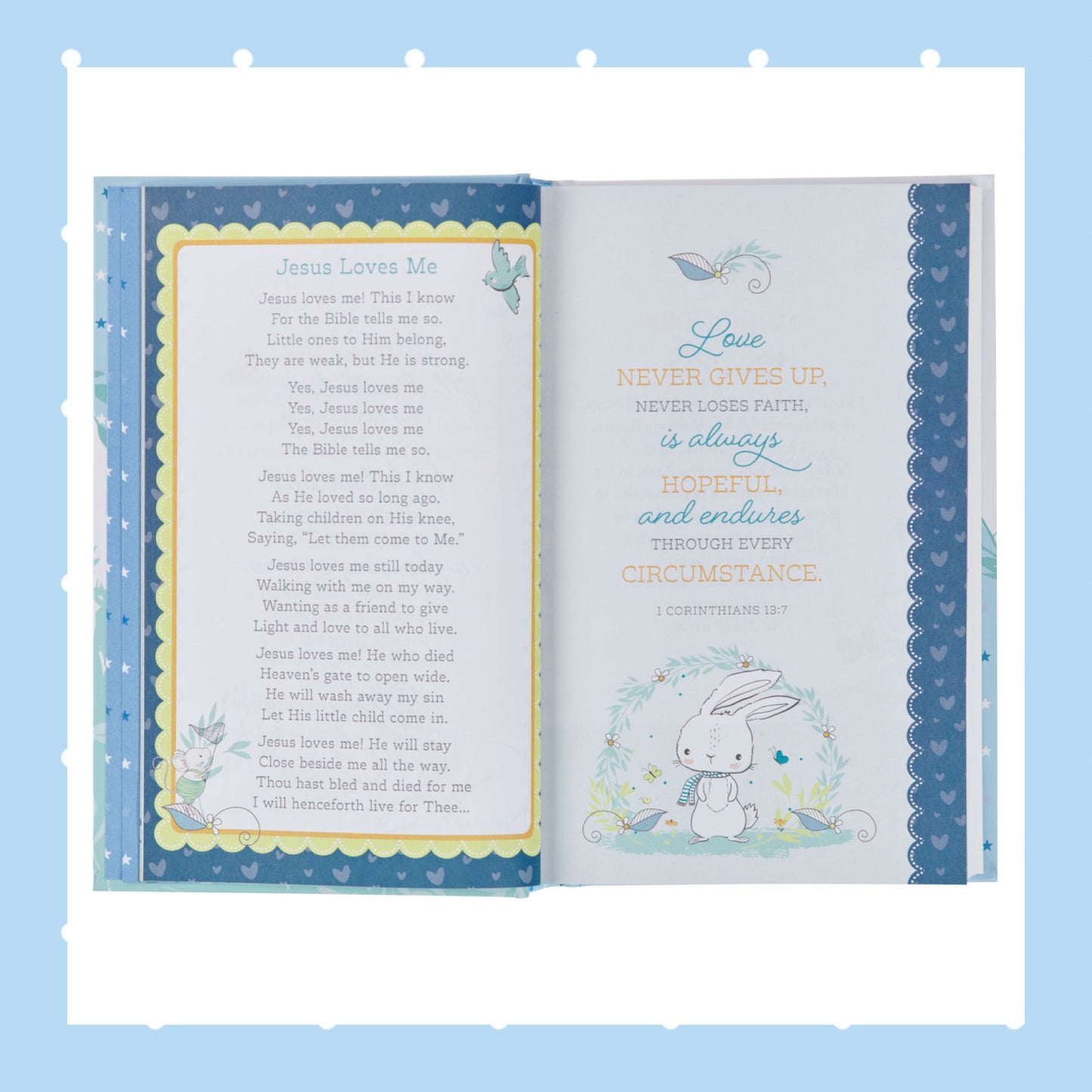 Blue Hardcover NLT Keepsake Bible for Boys