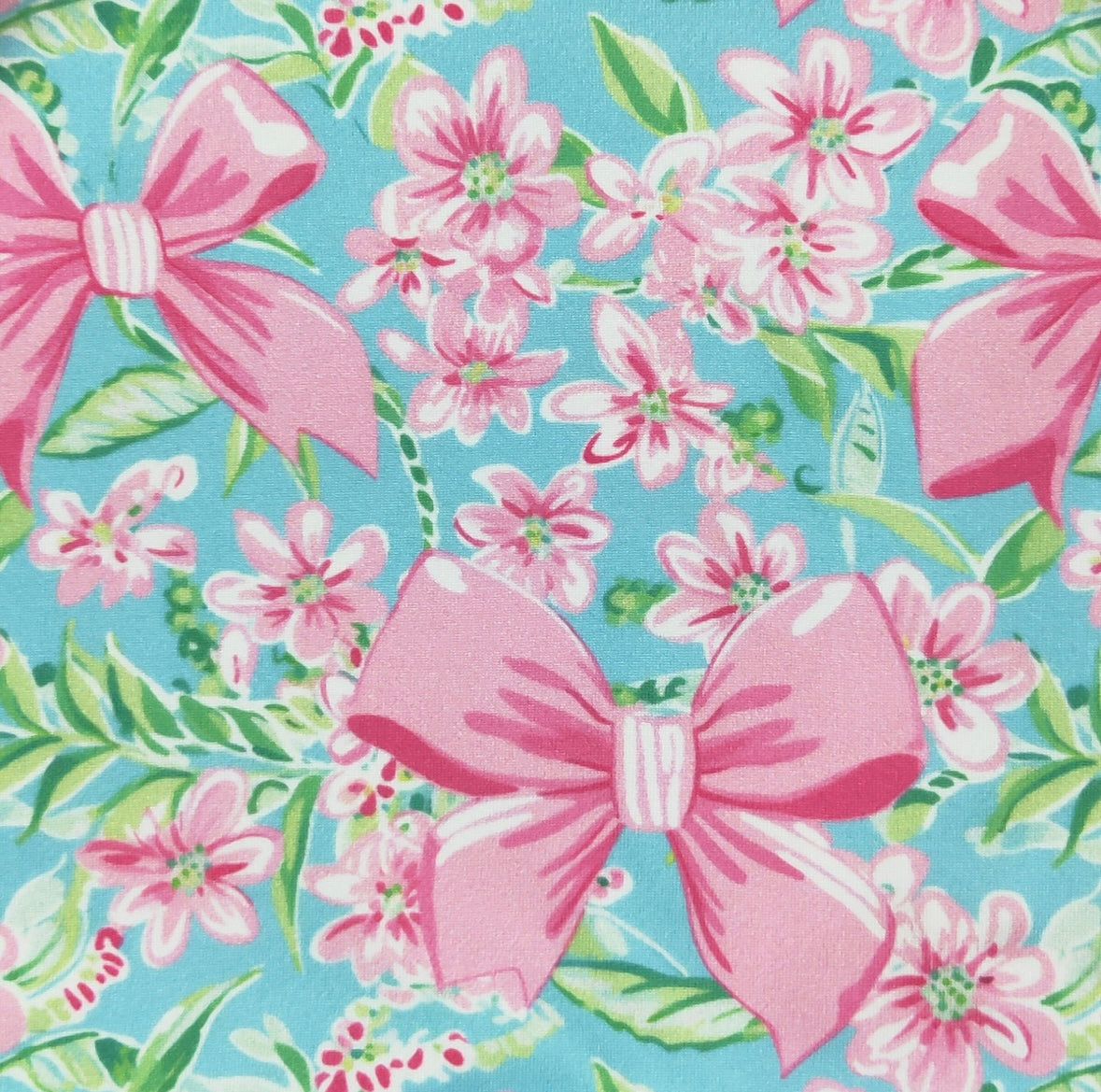 Clothing for Baby Girl - Aqua Spring Ribbon Baby Gown fits Newborn to 3 Months