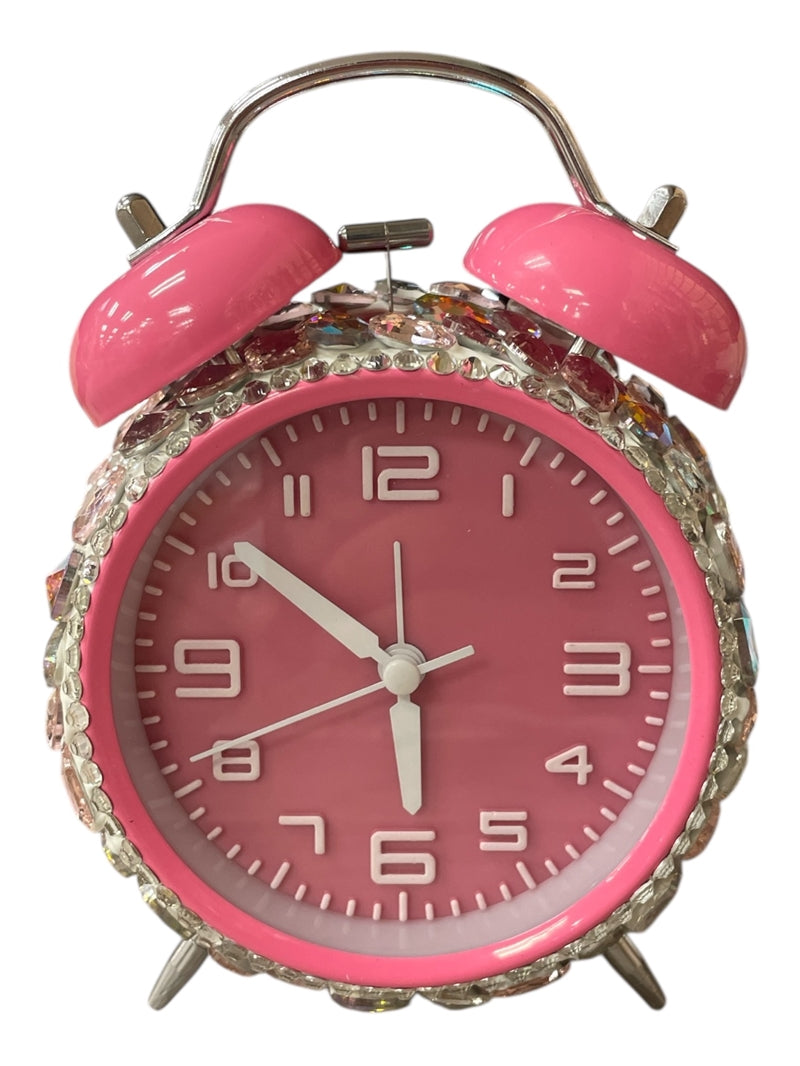 Bling Bling! Pink AB Large Rhinestone Alarm Clock
