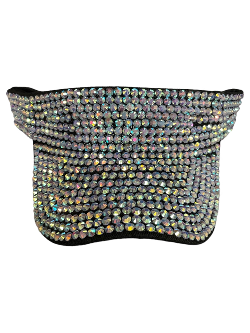 Bling Bling!! Black Silver AB Visor Cap