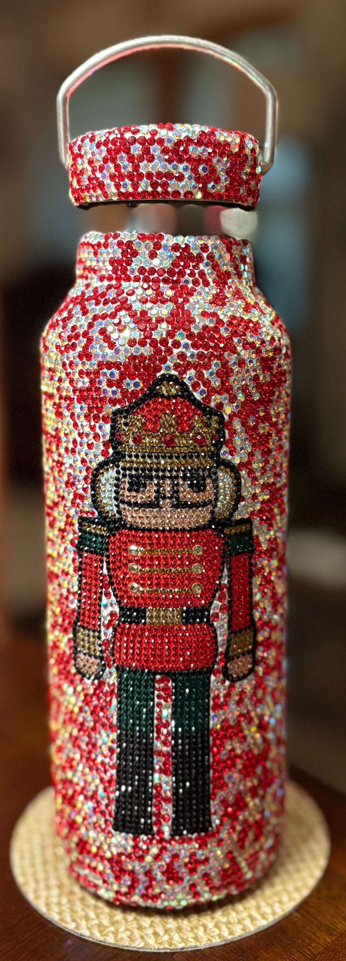 Bling Bling! Rhinestone Stainless Steel Water Bottle - Nutcracker