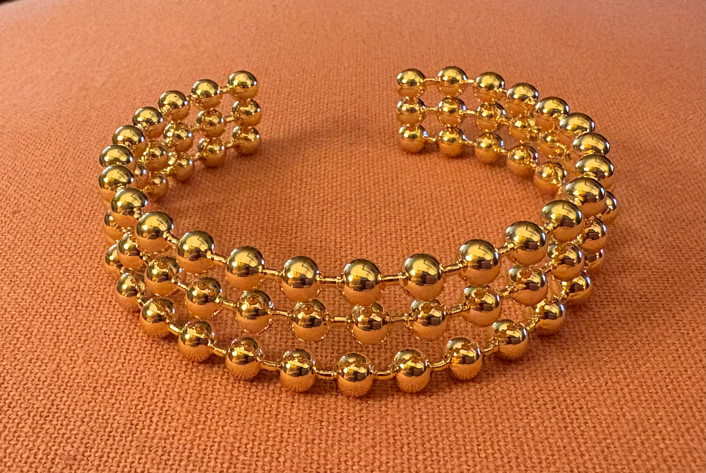 Bracelet - Open end layered bead bangle