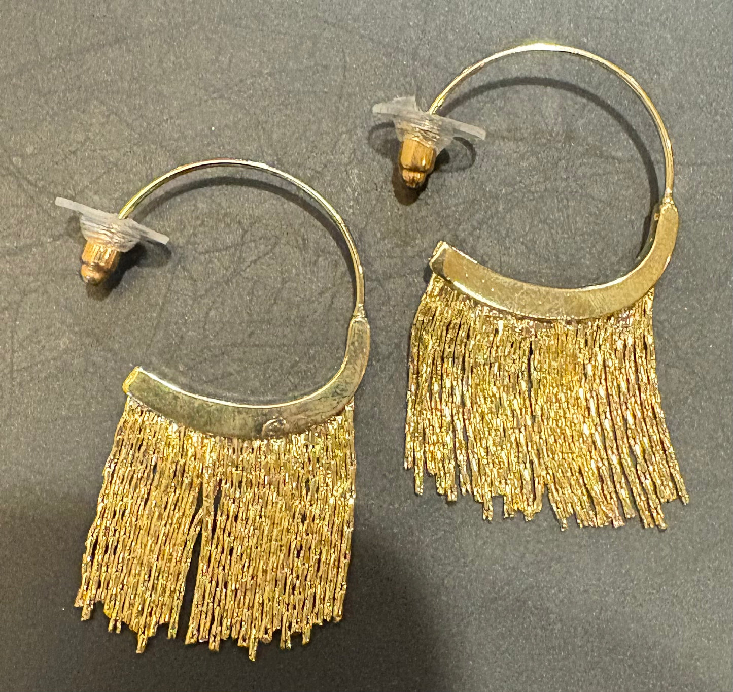 Bottom Fringe loop earrings, available in 3 colors