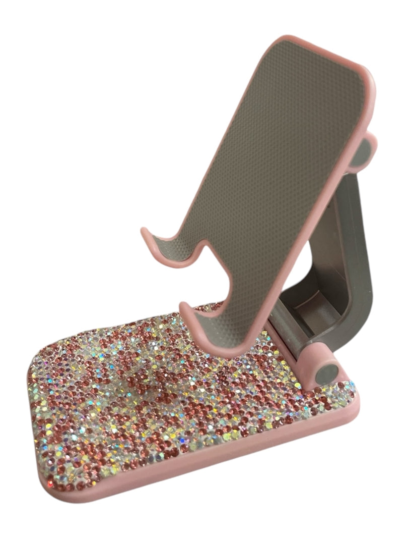 Bling Bling Pink Rhinestone Desktop Mobile Phone Stand