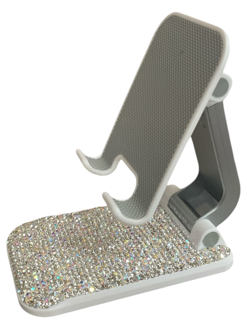 Bling Bling!! Silver AB Rhinestone Desktop Mobile Phone Stand