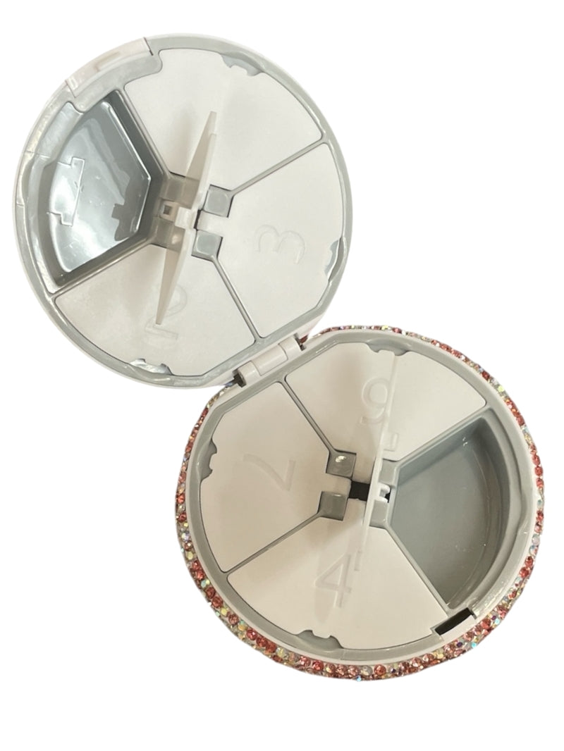 Bling Bling!! Pink Rhinestone Pill Case