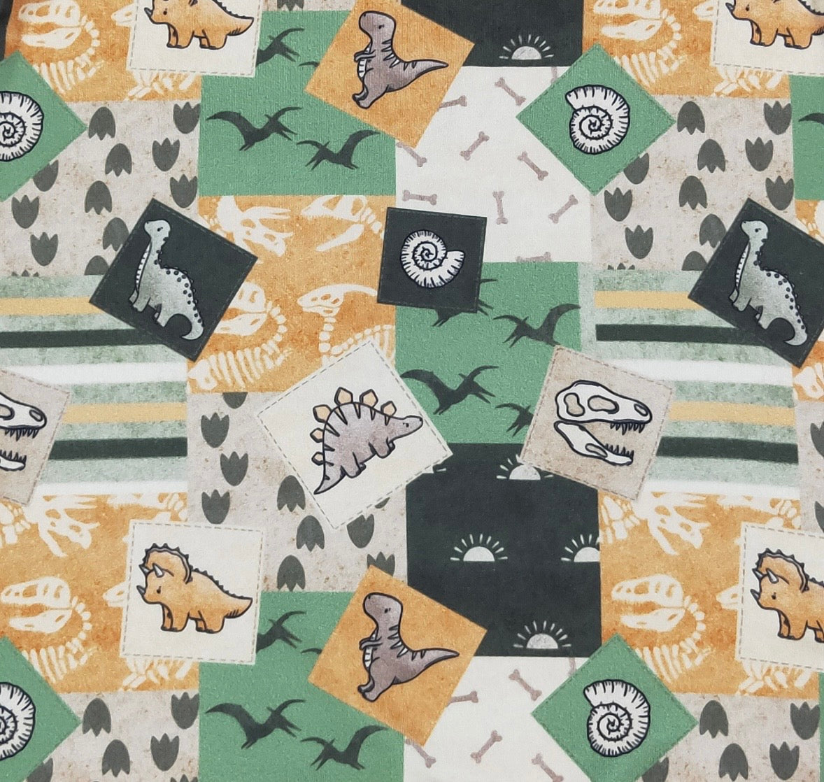 Clothing for Baby Boy - Jurassic Patchwork Knotted Gown