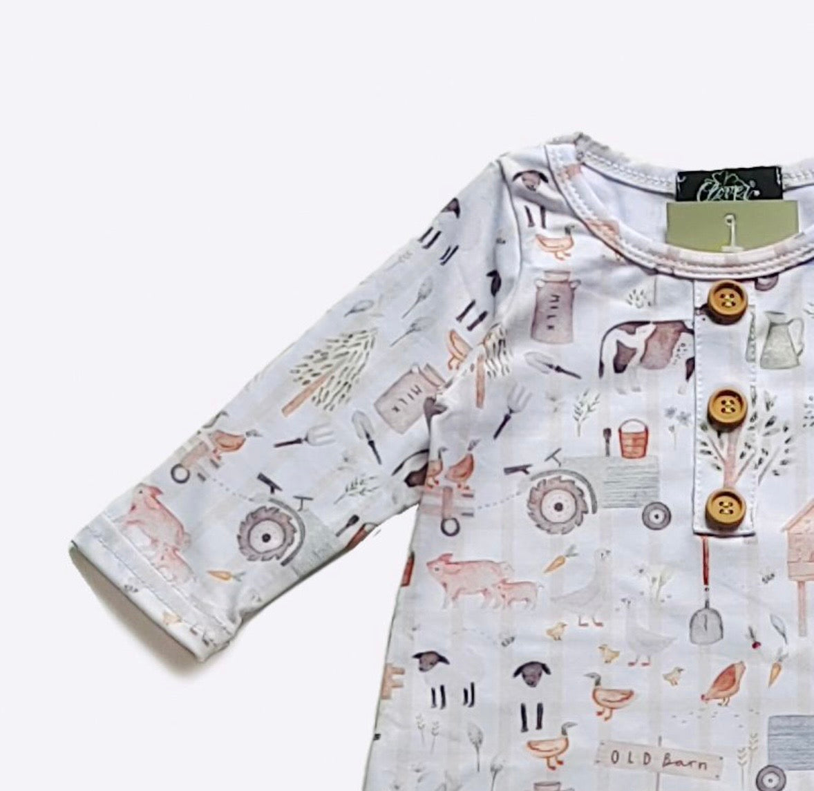 Clothing for Baby Boy - Farmstead Knotted Gown