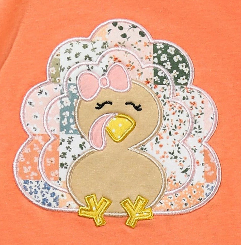Clothing for Baby Girl - Turkey Patchwork Baby Romper