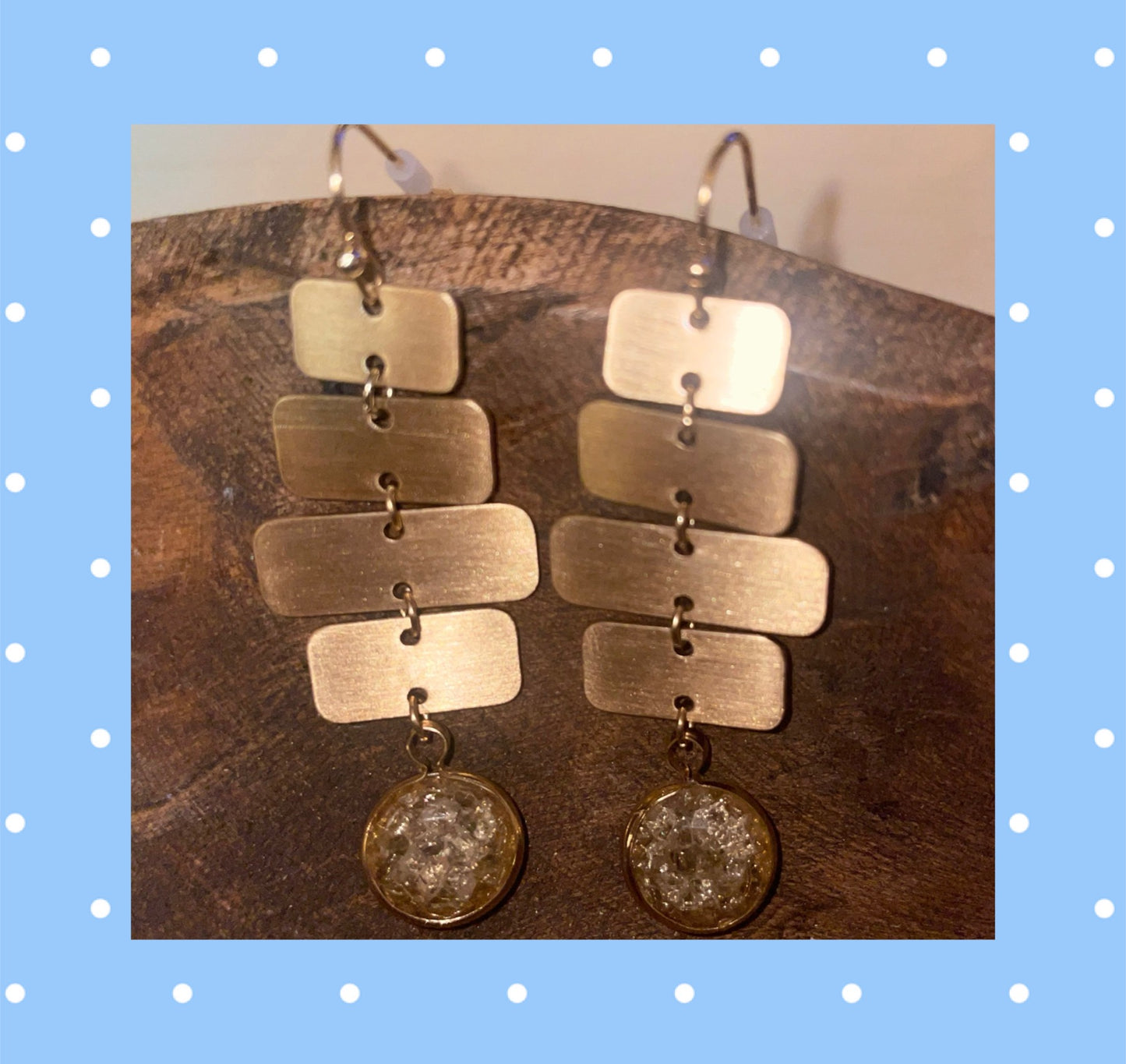 Brushed Gold Dangle Drop Earrings