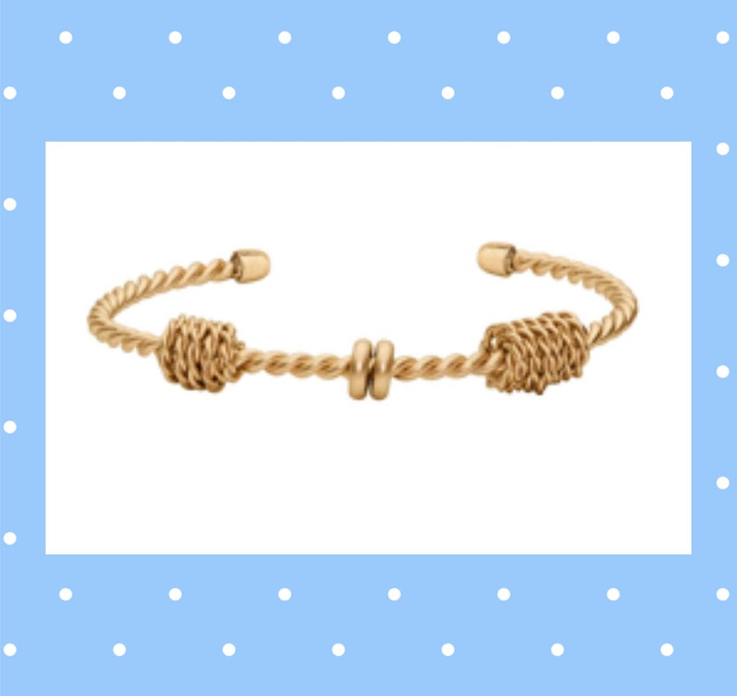 Gold Tone Metallic Twist Cuff Bracelet