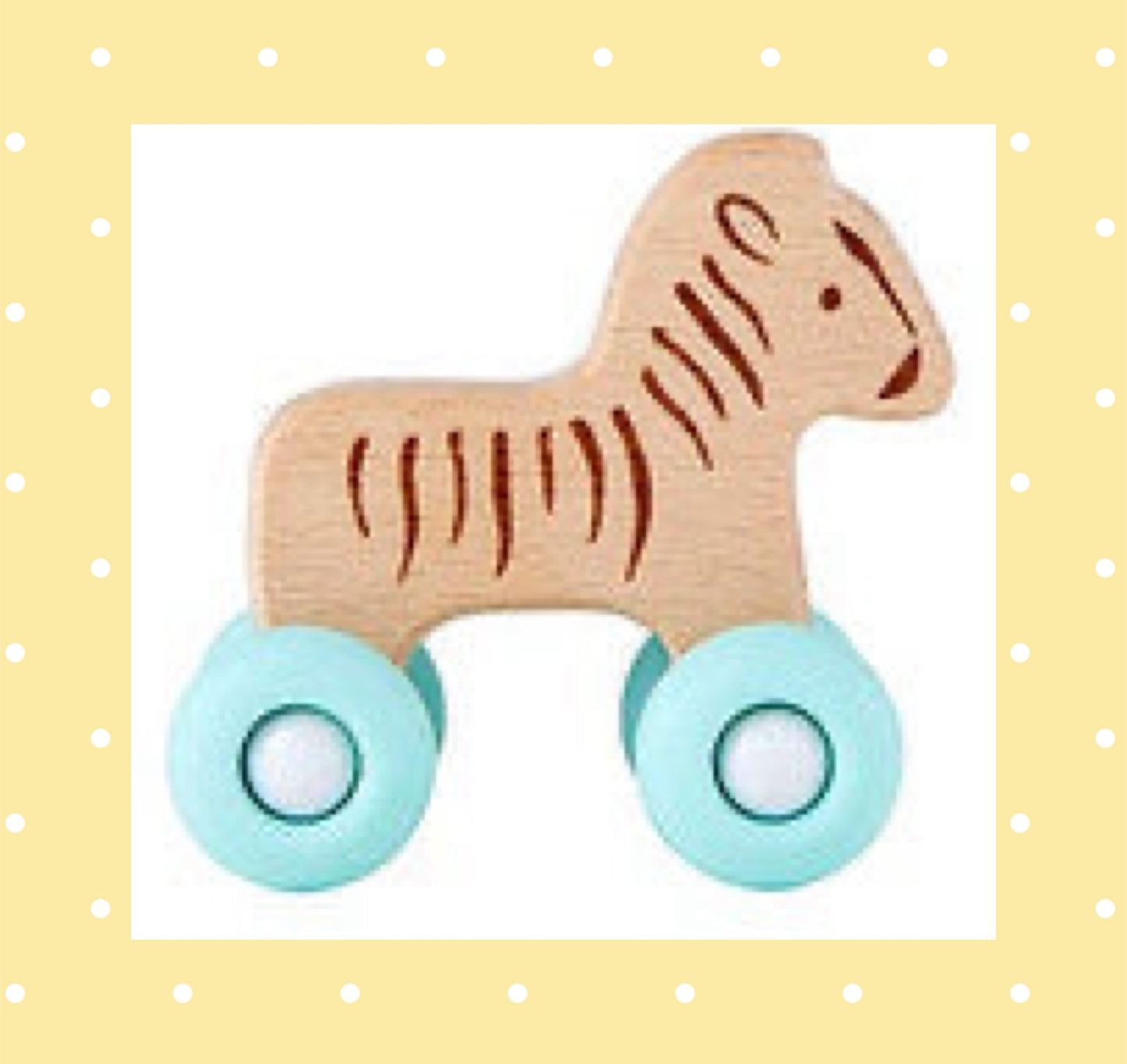 Silicone Wood Toy - Zebra