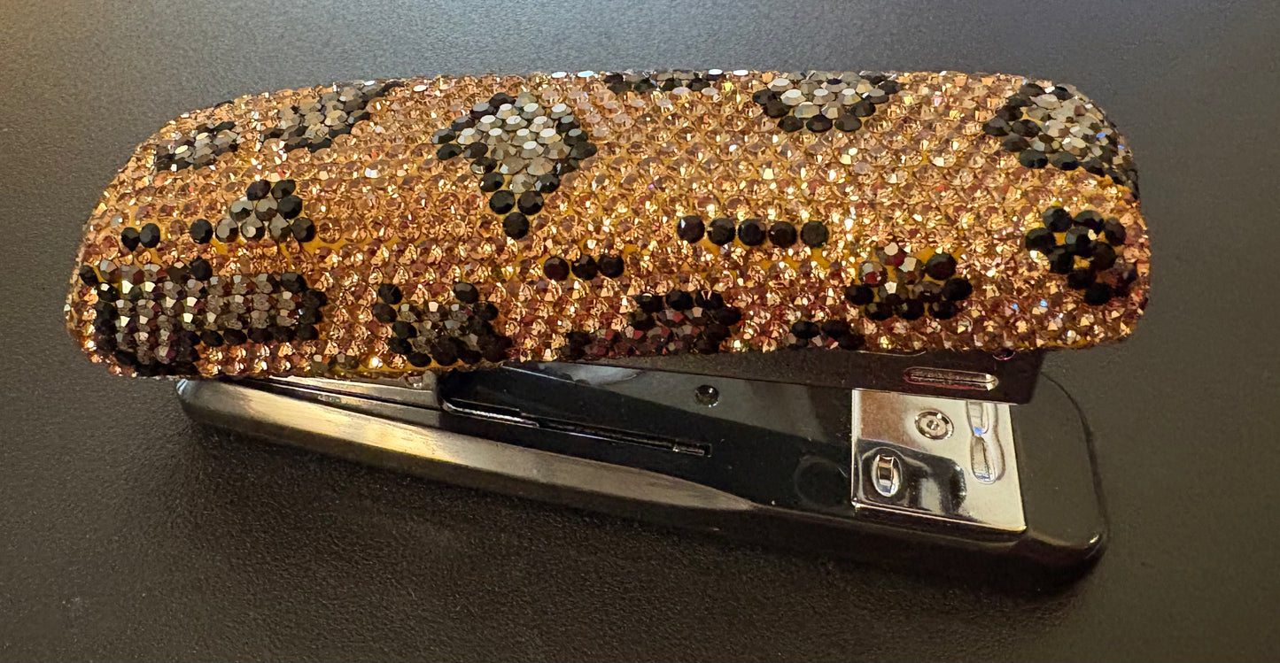 Bling Bling Handmade Leopard Rhinestone Stapler