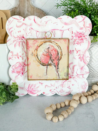 Decor - RTC Pink Chinoiserie Scallop Display Board
