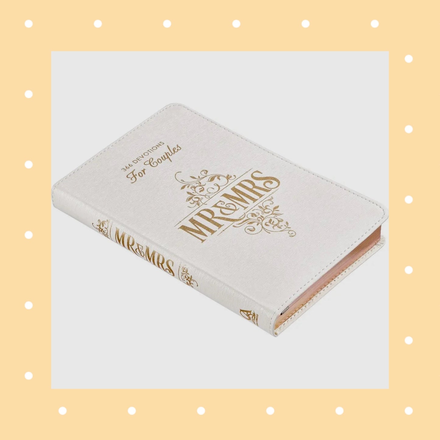 Gift Book Mr. & Mrs. White Faux Leather