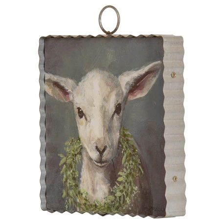 Decor - RTC Mini Art Lamb with Wreath