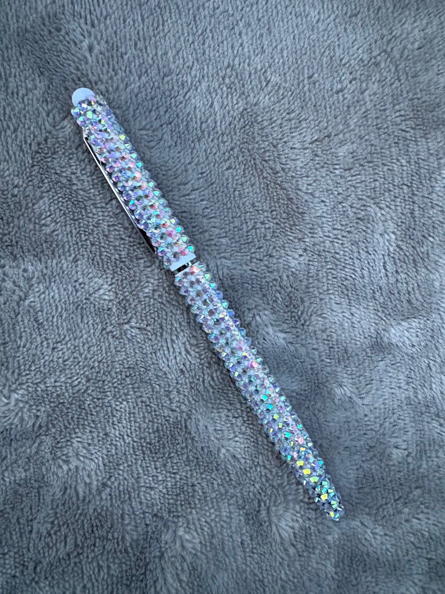 Bling Bling!! Fancy Writing Pen with Stylus Crystal AB with Silver Trim