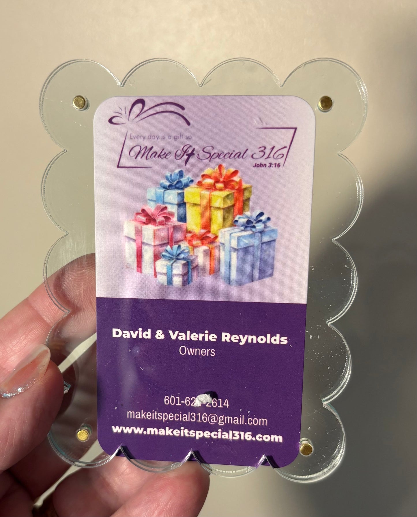 Acrylic Picture Frame - Mini Clear, magnetic