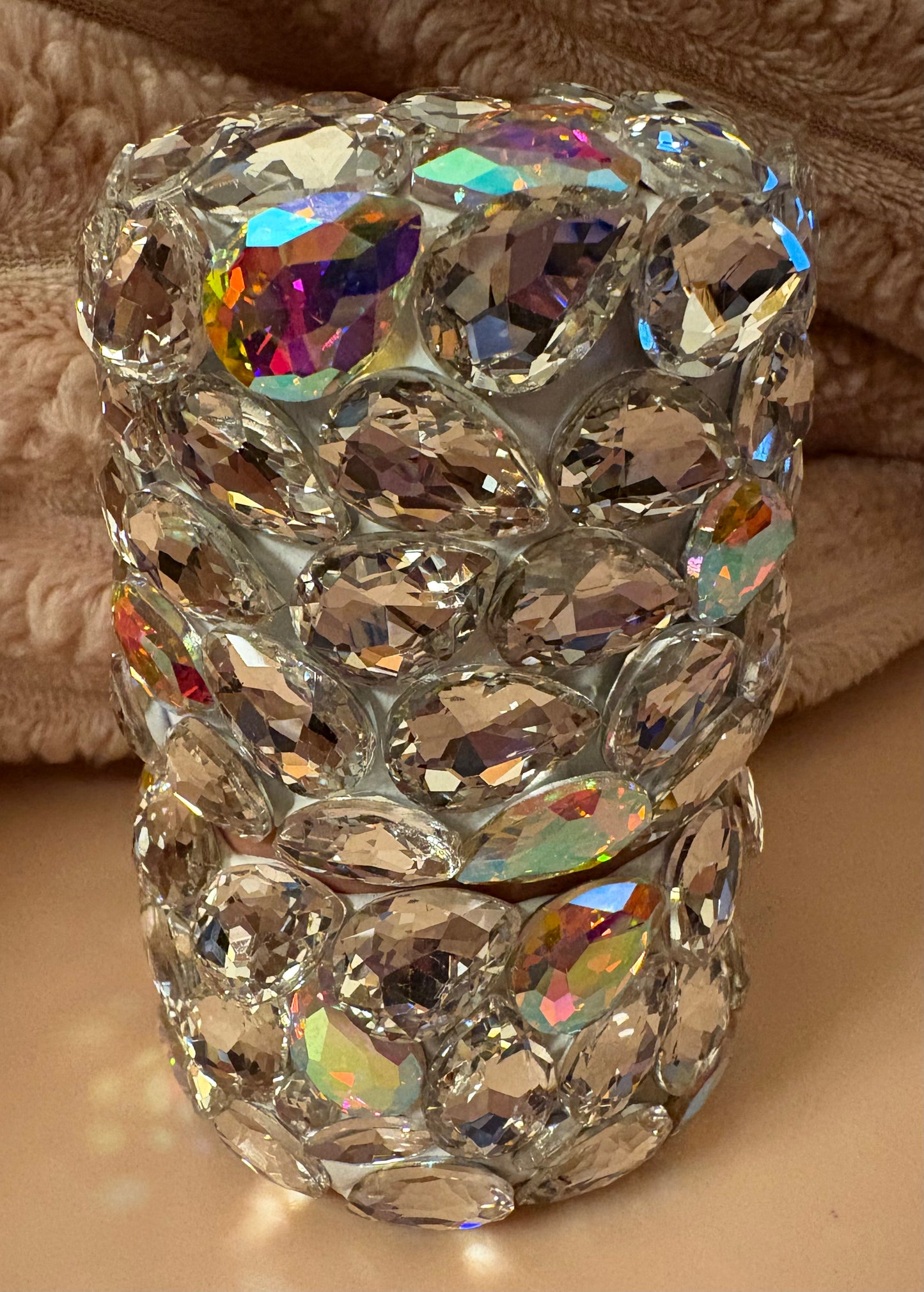 Bling Bling!! Silver AB Crystal Large Rhinestone Makeup Brush Set