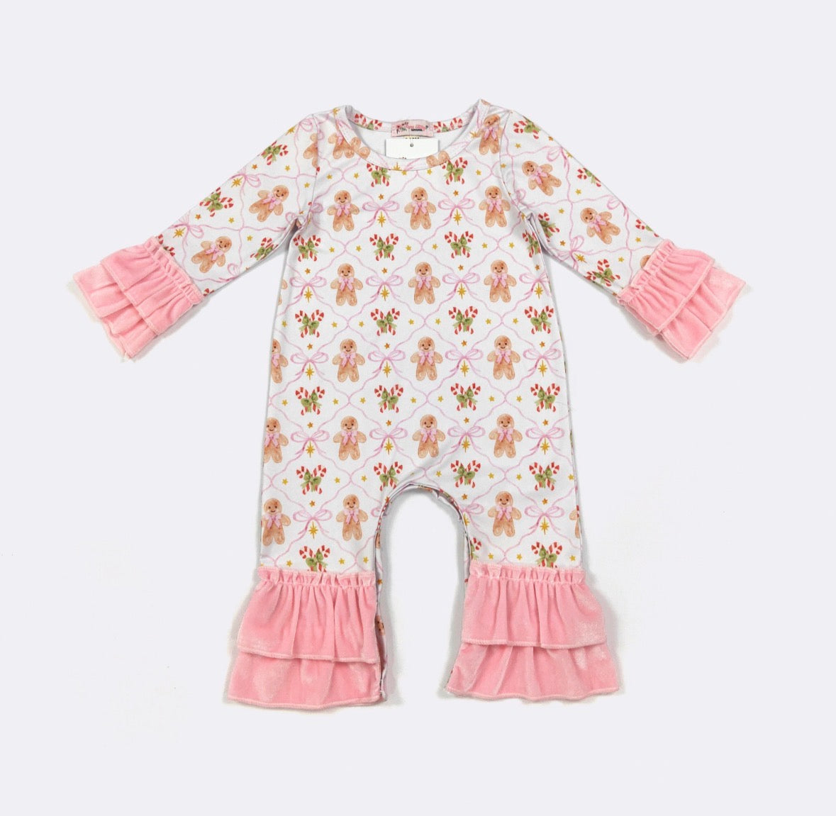 Clothing for Baby Girl - Pink Gingerbread Baby Romper
