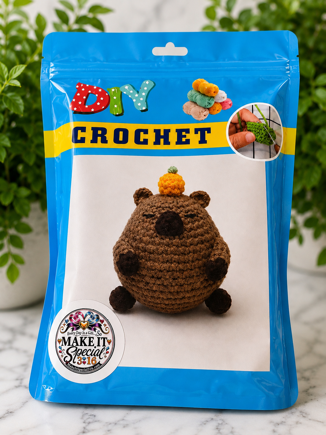 DIY Animal Crochet Kit – Beginner Crochet Craft Kit - 8 options