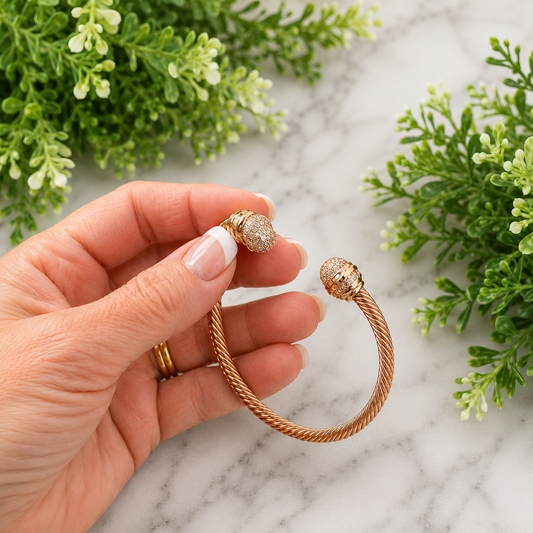 Crystal Pavé Rope Cuff Bracelet