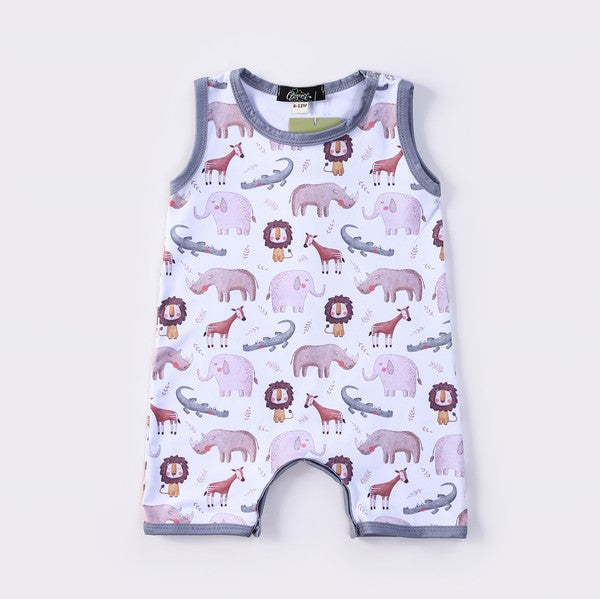 Clothing for Baby Boy -  Wildlife Boy Romper