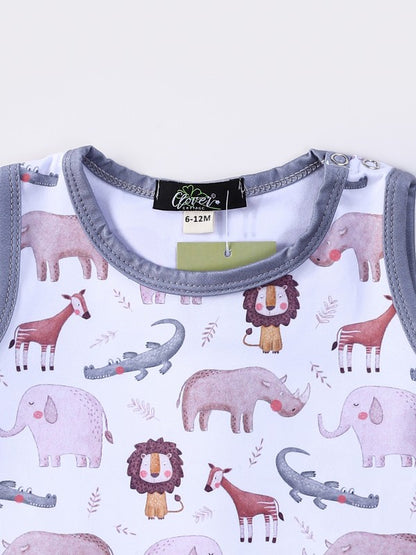Clothing for Baby Boy -  Wildlife Boy Romper