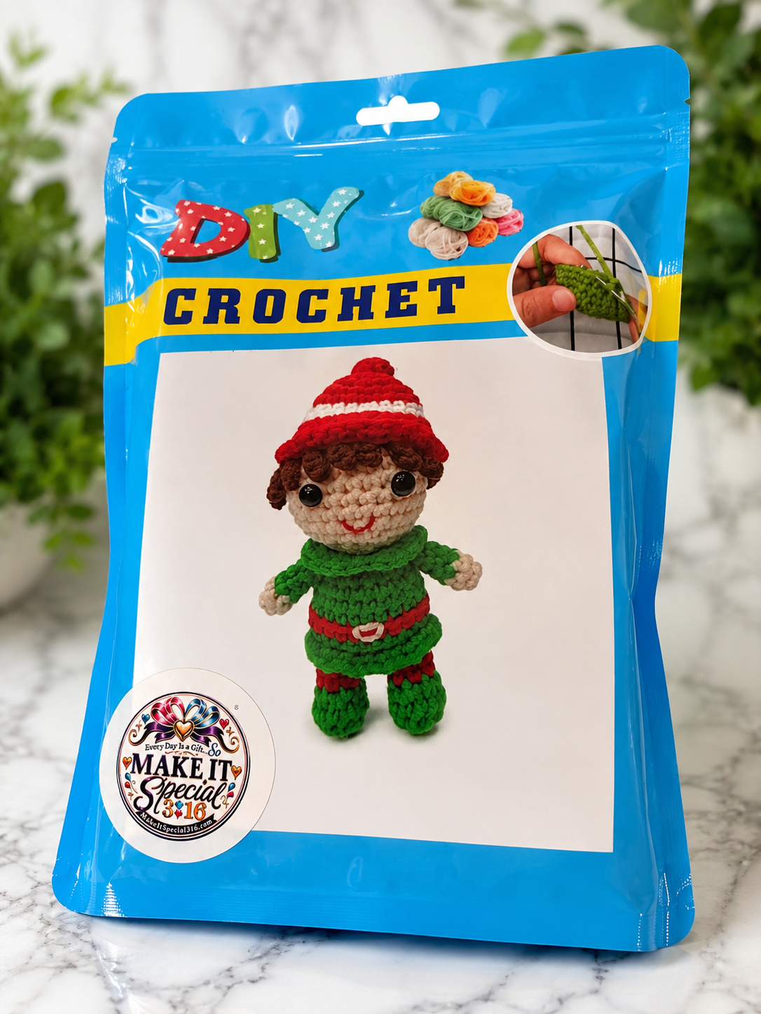 DIY Christmas Crochet Kit – Holiday Crochet Craft Kit