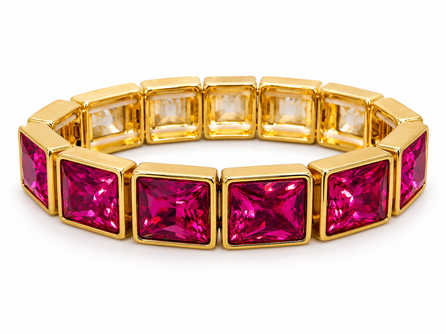 Bracelet - Date Night Pink Stone Stretch Bracelet
