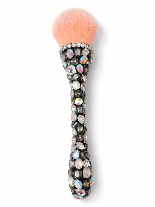 Bling Bling!! Large Black Rhinestones Makeup Brush
