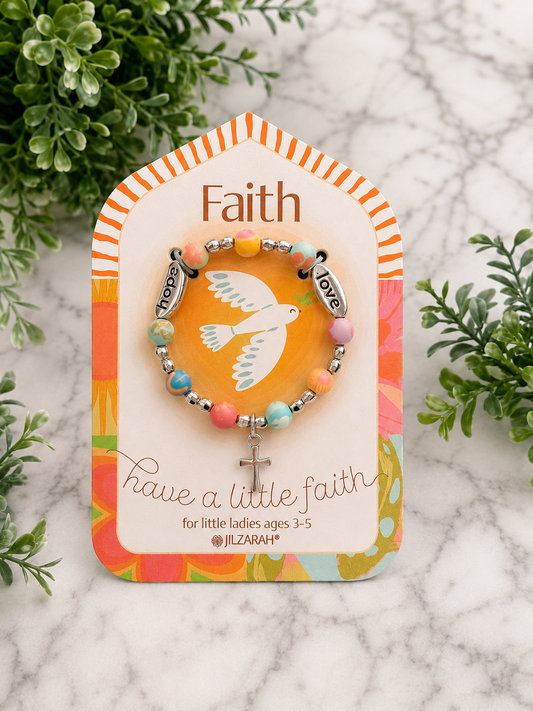 Toddler Faith Bracelet – Handmade Polymer Clay Beads