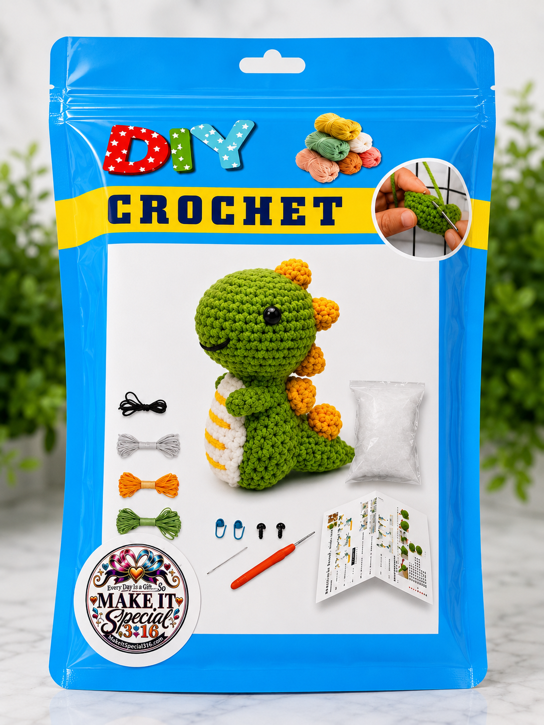 DIY Animal Crochet Kit – Beginner Crochet Craft Kit - 8 options