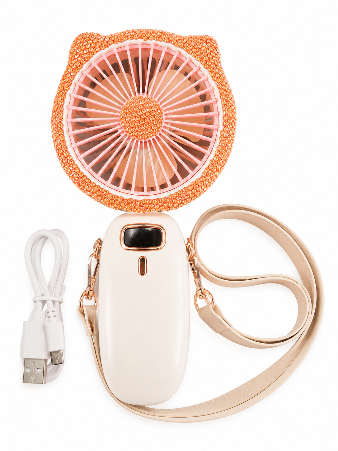 Bling Bling!! Folding Cat Ear Fan - available in 2 colors