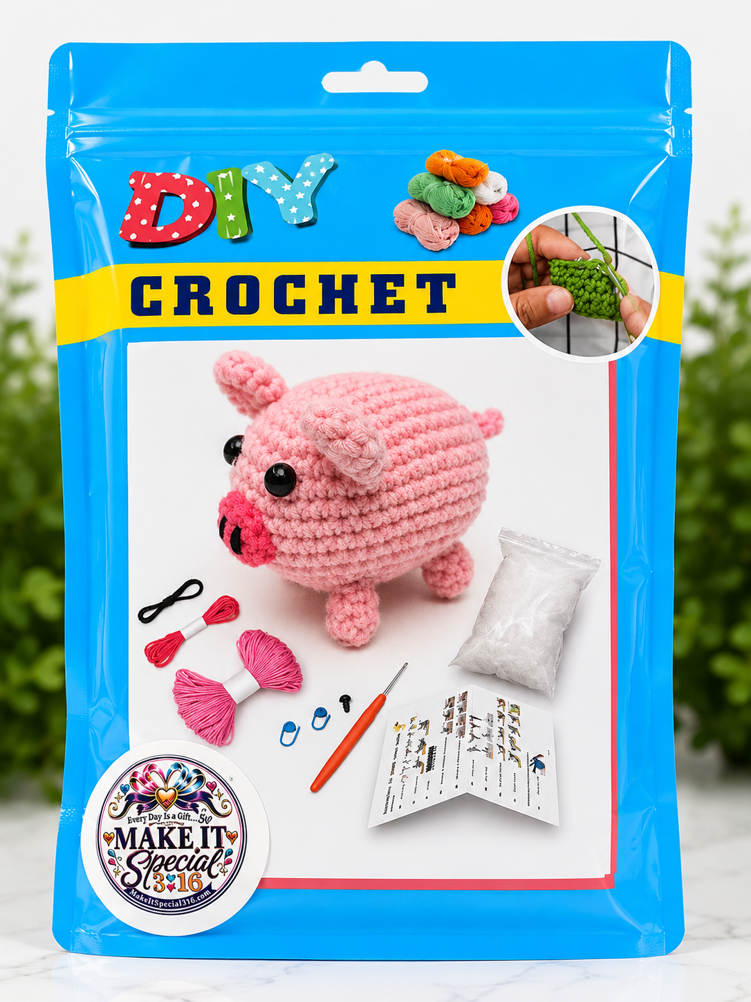 DIY Animal Crochet Kit – Beginner Crochet Craft Kit - 8 options
