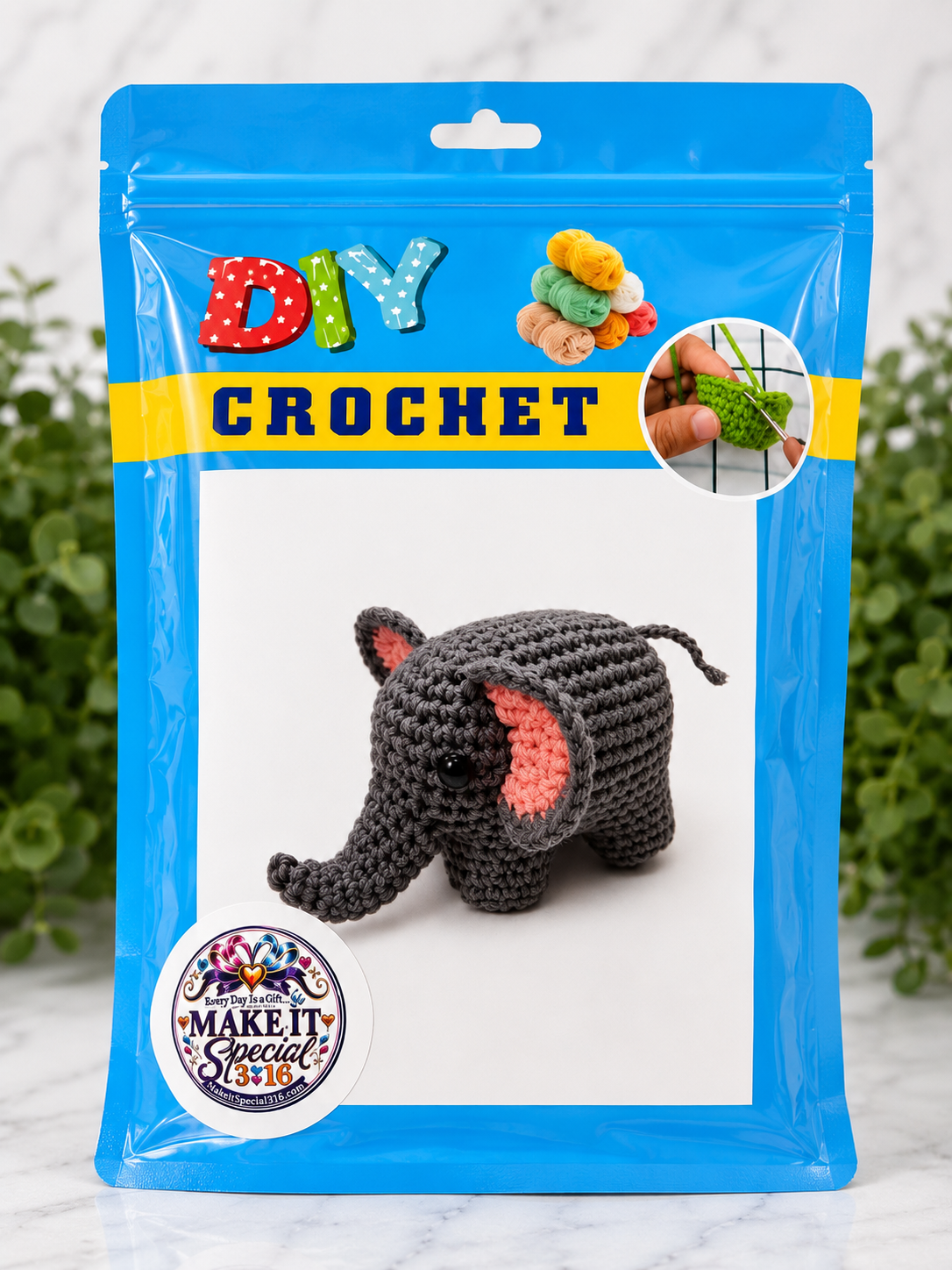 DIY Animal Crochet Kit – Beginner Crochet Craft Kit - 8 options
