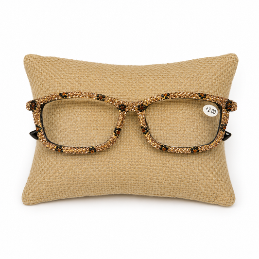 Bling Bling!! Leopard Rhinestone Reading Glasses