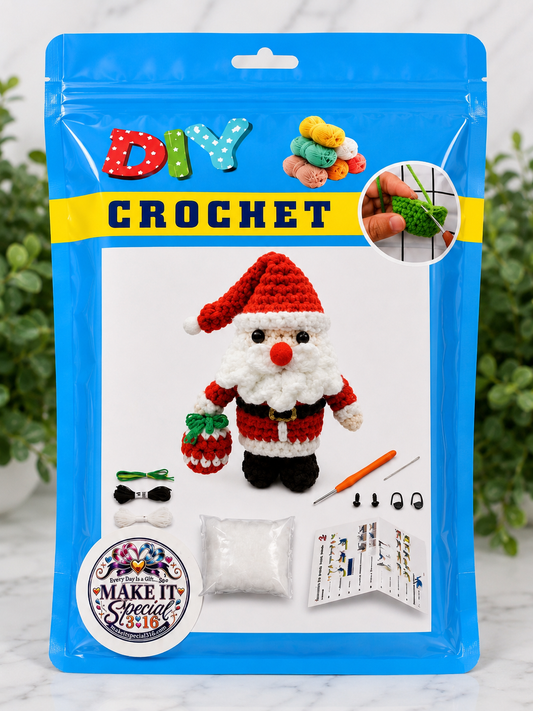 DIY Christmas Crochet Kit – Holiday Crochet Craft Kit