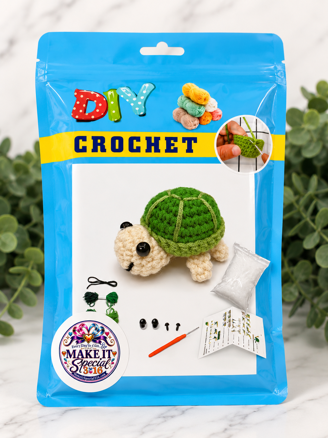 DIY Animal Crochet Kit – Beginner Crochet Craft Kit - 8 options