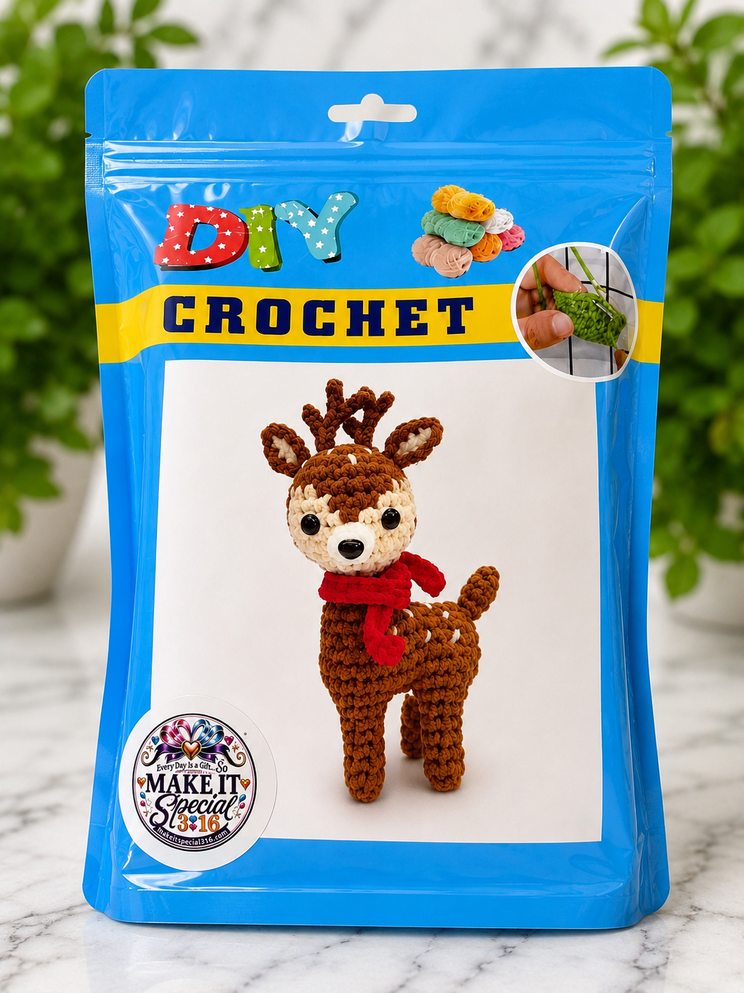 DIY Christmas Crochet Kit – Holiday Crochet Craft Kit