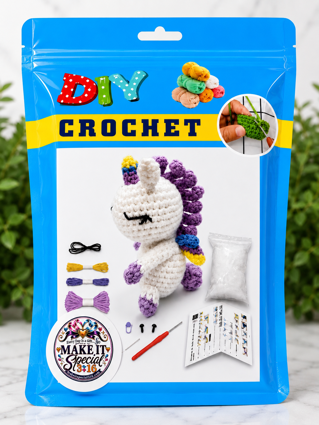 DIY Animal Crochet Kit – Beginner Crochet Craft Kit - 8 options
