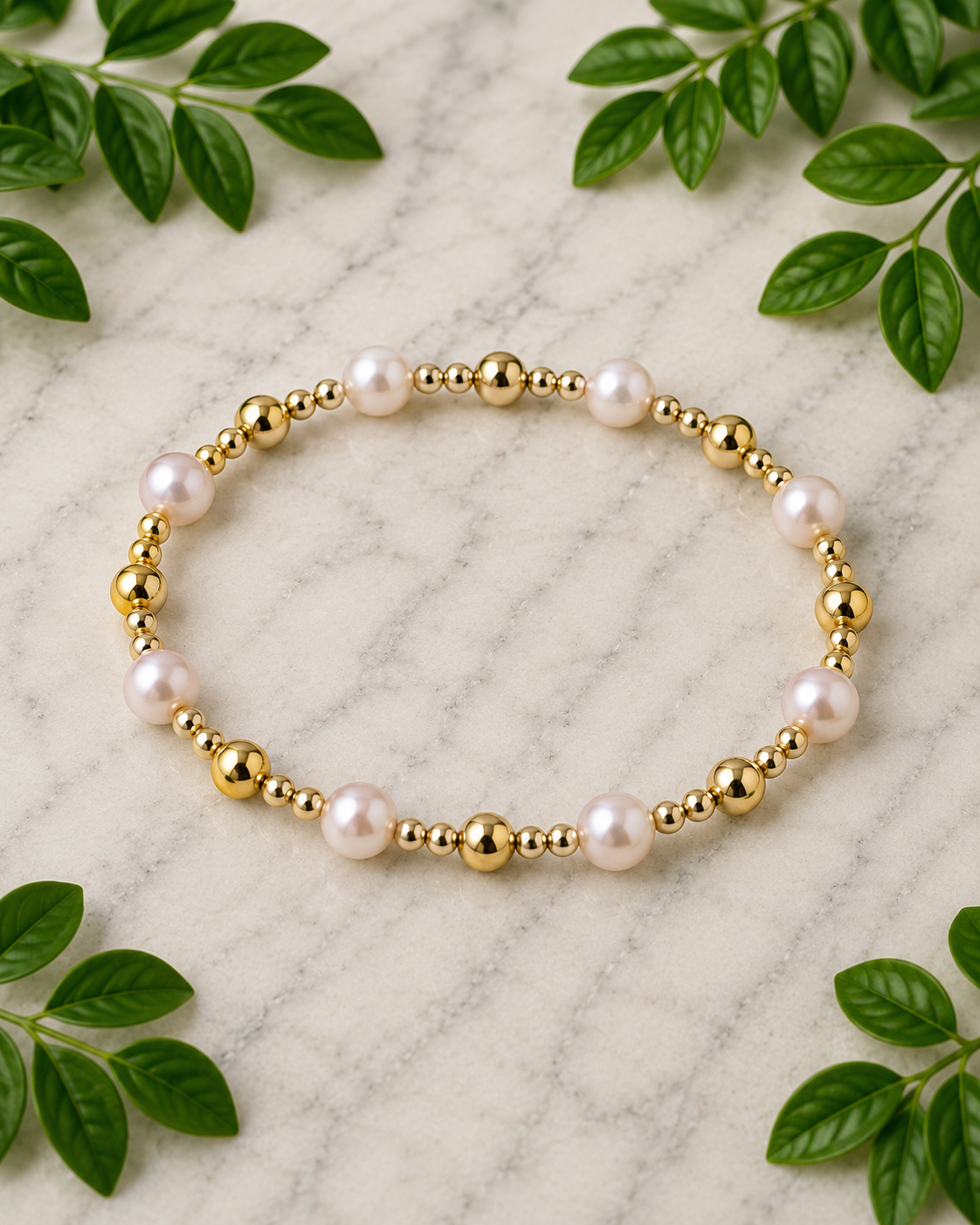 Kids Gold & Silver Beaded Bracelet Collection